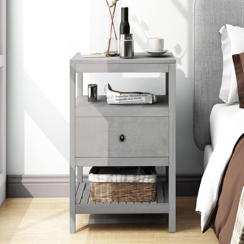 Gerber 26'' W Nightstand, Gray