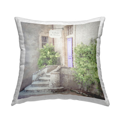 Housse et insert de coussin décoratif carré en polyester pour l'intérieur et l'extérieur