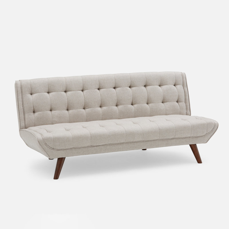 Lahr Twin 73'' Upholstered Convertible Sofa, Beige