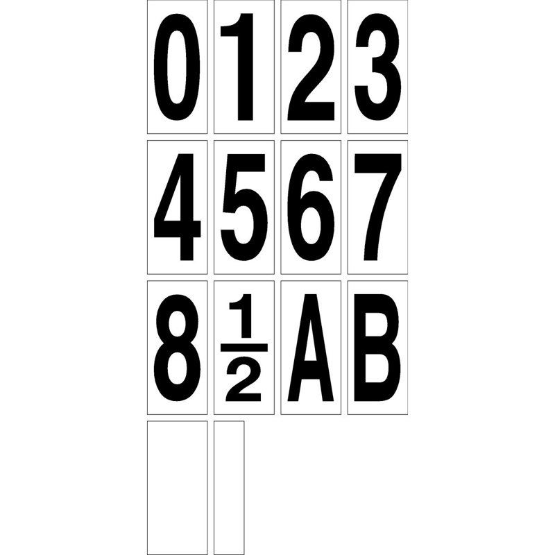 Numéro de maison en plastique Tinsman H 5 ", 1