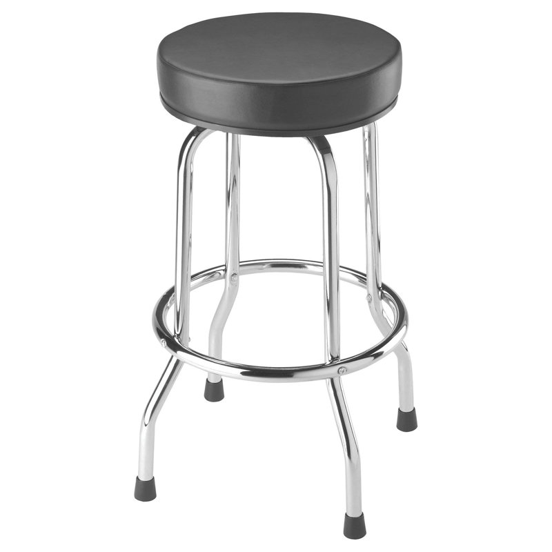 Swivel Upholstered Counter Stool with Metal Frame
