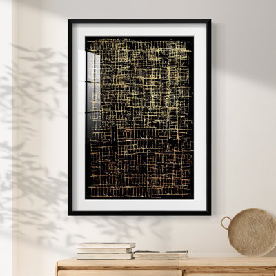 Printed Crosshatch I -Framed Print