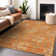 Premium Machine Washable Prisco Orange Rug