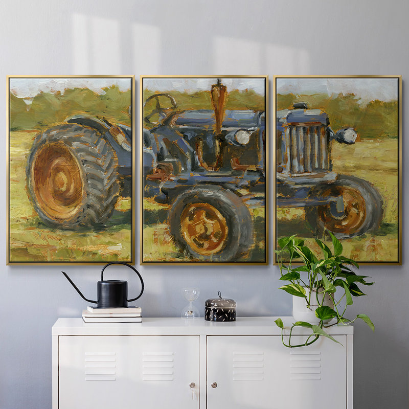 Rustic Tractors III 3 pièces, H 24 po x l 48 po x P 2 po, Or