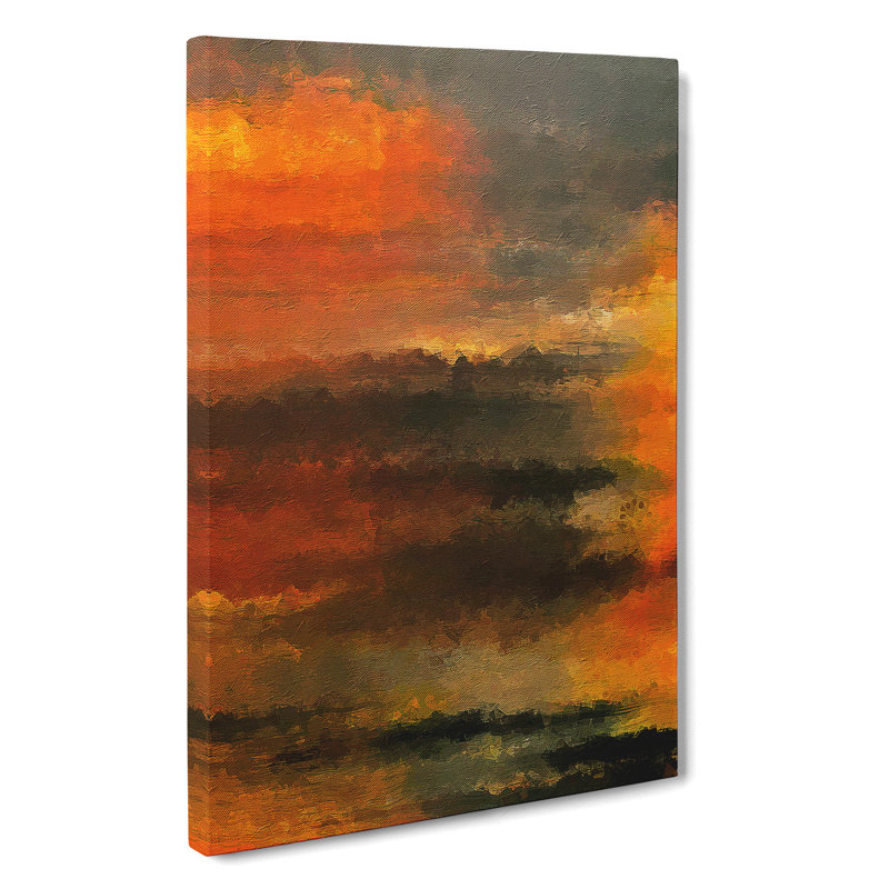 Burnt Ash Abstract - Wrapped Canvas Print, 50cm H x 35cm W x 3cm D