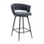 Ensemble de 4 tabourets de bar pivotants avec sièges en lin et coton respirants - Tabourets pivotants à hauteur de comptoir rotatifs à 360 ° seulement, sans les tables-1125194529-1125194542