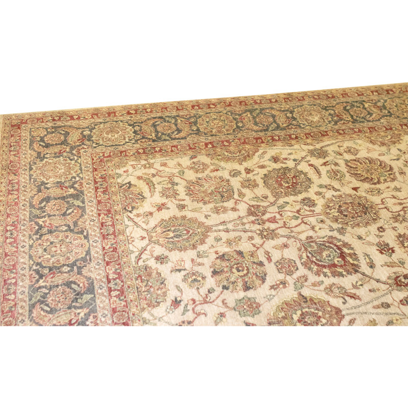 High-Quality Hand-Knotted Beige Area Rug
