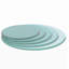 Plateau de table rond en verre trempé de 24 po, verre transparent, bord biseauté épais de 1/2 po d'épaisseur