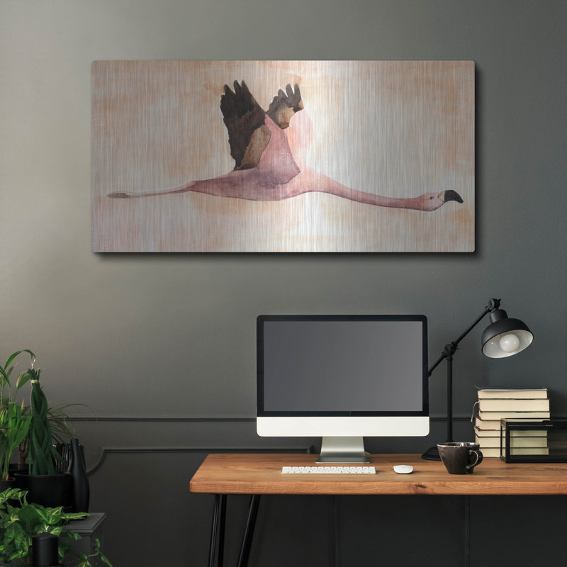  «Touching Down 2» par Annie Warren, art mural en métal, 48 po x 24 po