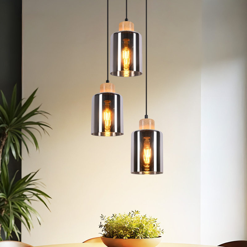 Pendant light dining table hanging lamp E27: dining table lamp hanging dining room lamp vintage kitchen lamp hanging light made of glass pendant lamp for kitchen dining room - without bulb