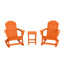 Chaise Adirondack à bascule en plastique avec table Vinnie-985718987