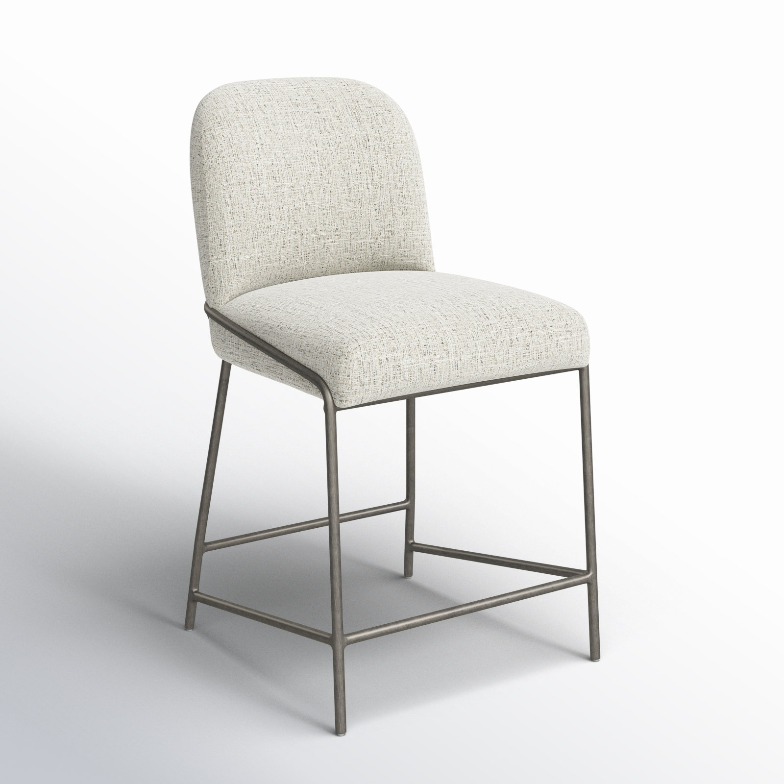 Laina Bar and Counter Stool, Polyester Blend Cream, Counter Stool (25" Seat Height)