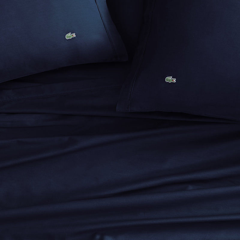 Taie d'oreiller 100% coton Lacale, Taie d’oreiller standard, Navy