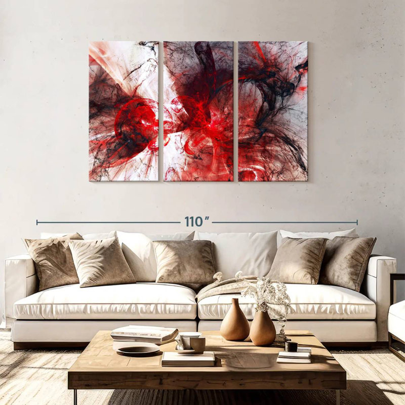 Avery Vampire Blood Abstract, 48" H x 74" W
