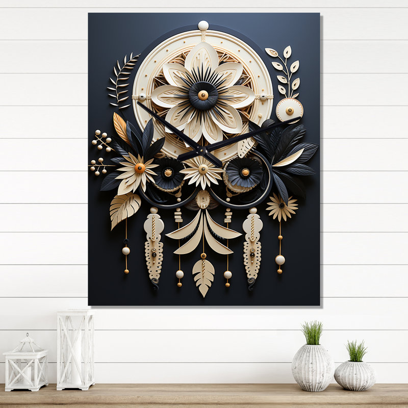 Aliyus - Horloge murale moderne d'art amérindien, Petit