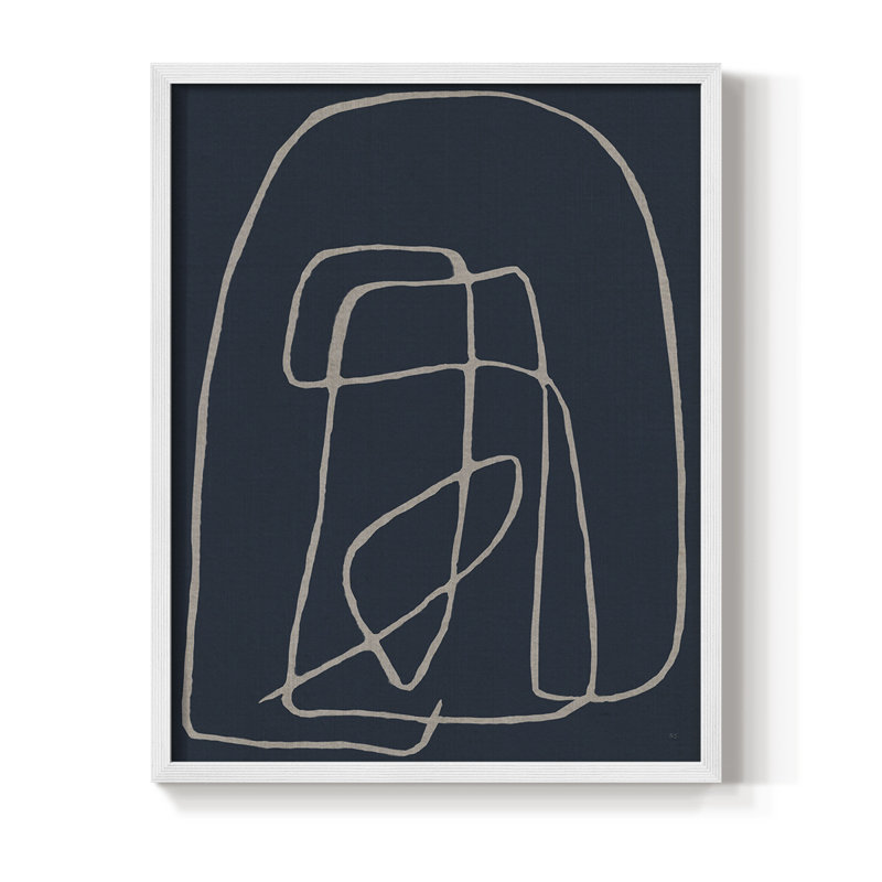 Shapes and Night Sky I, reproduction encadrée - bois massif, Cadre simple blanc, H 10 po x l 8 po