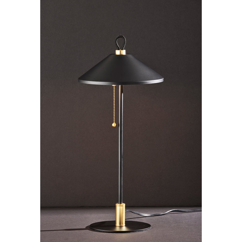 Lampe de bureau en métal Abington, Noir, Noir