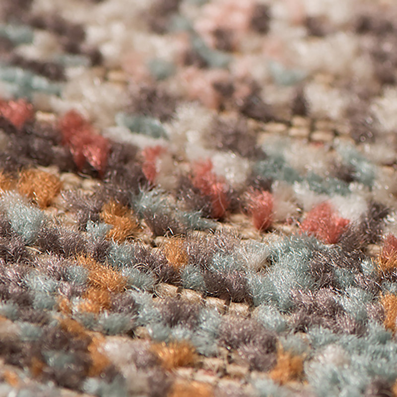 Tapis tissé à la machine médaillon taupe 7 pi x 9 pi avec frange