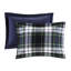 Édredon ultra doux de 3 m avec taies décoratives à chevauchement, revers uni-118753980