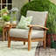 Chaise de patio en teck avec coussins Summerton-1834753666