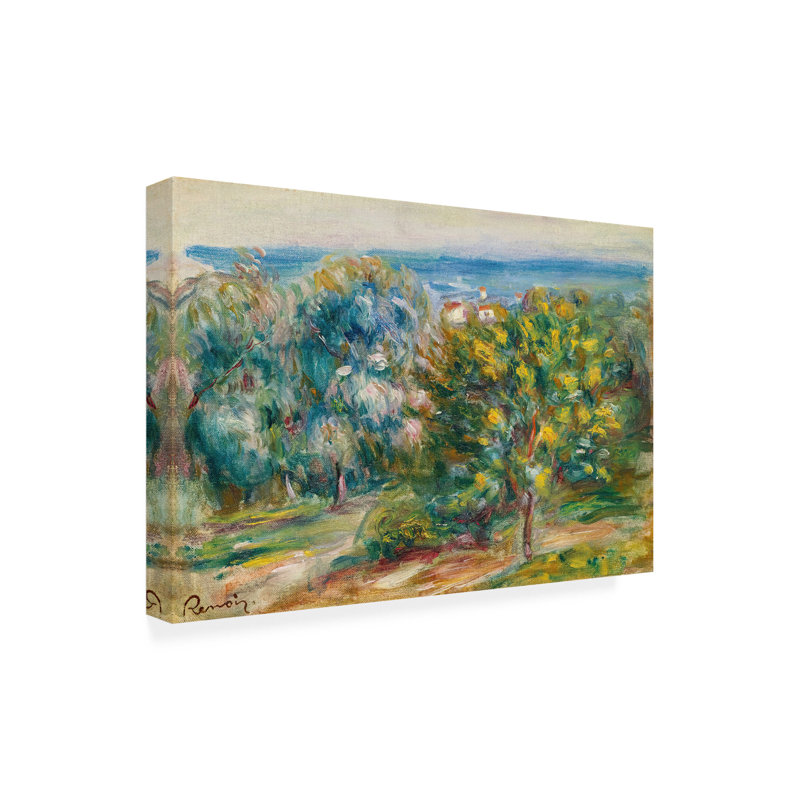 «S Croquis du paysage du midi sur toile» par Pierre Auguste Renoir, H 22 po x l 32 po x P 2 po