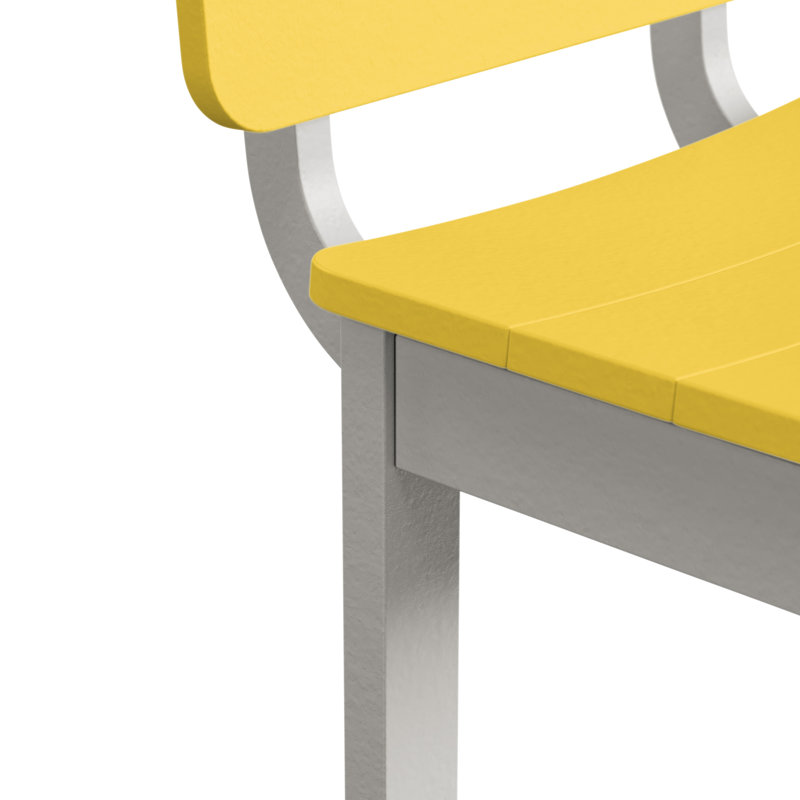 Tabouret Shoreline, Gris anse / jaune rayon de soleil