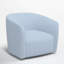 Fauteuil demi-tonneau pivotant rembourré Marita-1758183630