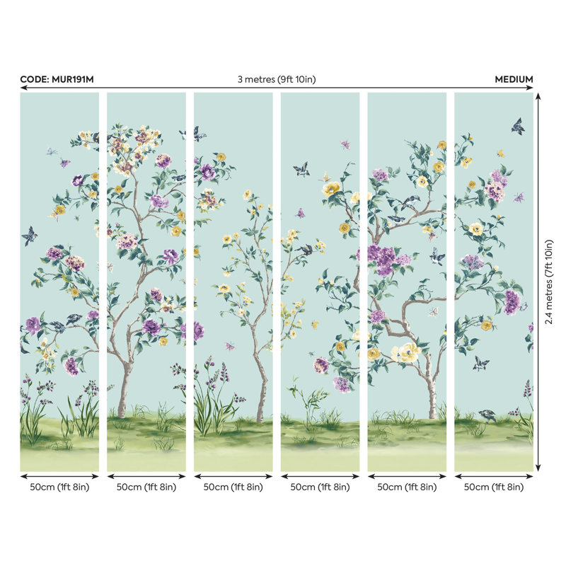 Wolfe Mural, Blue,  300cm L x 240cm W 