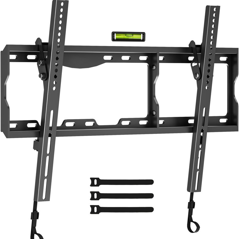 Universal TV Wall Mount Bracket for 17–86" Flat/Curved TVs, Heavy Duty Tilt Design, 75kg Load, Max VESA 600×400mm, Spirit Level + Cable Ties Included