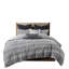 Édredon 100% coton très captivant gris / noir-125444884-125444883