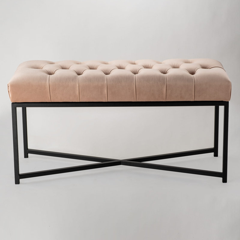 Gaell Velvet Upholstered Bench, H40 x W120 x D35cm