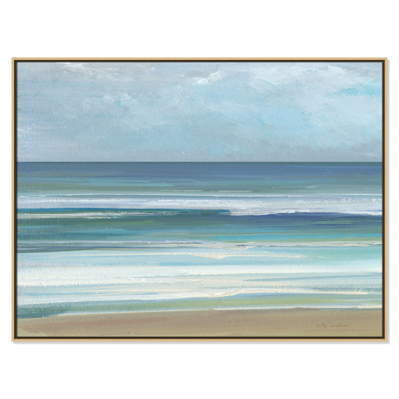 «Gentle Waves I» par Sally Swatland, Naturel, H 37,5 po x l 49,5 po