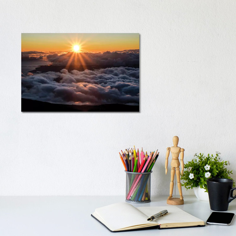 Haleakala Sunset by Lucas Moore - Wrapped Canvas Print, 20.32 cm H x 30.48 cm W