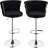 Bar Stools Set Of 2, Velvet Upholstered Bar Chairs With Black Metal Legs, Backs And Footrest Counter Height Bar Stools, Modern Bar Chair For Kitchen Island, Dining Room-688307969