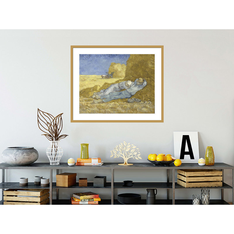 «Noon - Rest from Work (d'après Millet)» par Vincent van Gogh, impression giclée encadrée, H 33,5 po x l 40,48 po