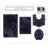 Elegance Bathroom Rugs Sets 4 Piece- Plush Bath Mat Set Quick-Dry Soft Microfiber Bathroom Mat with Rubber Backing, Absorbent Bathroom Rug Set, Washable Bath Rugs, Bath Mats, Navy-1537234181