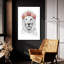 Art mural en verre épique «Festival Lion» par Balazs Solti, 24 po x 36 po-1468149491