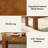 Solid Wood Rectangular Coffee Table, Mid Century Modern Center Table for Living Room, Apartment