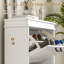 HOMCOM 2 Flip Drawers Entryway Shoe Cabinet Shoe Storage Cabinet, White