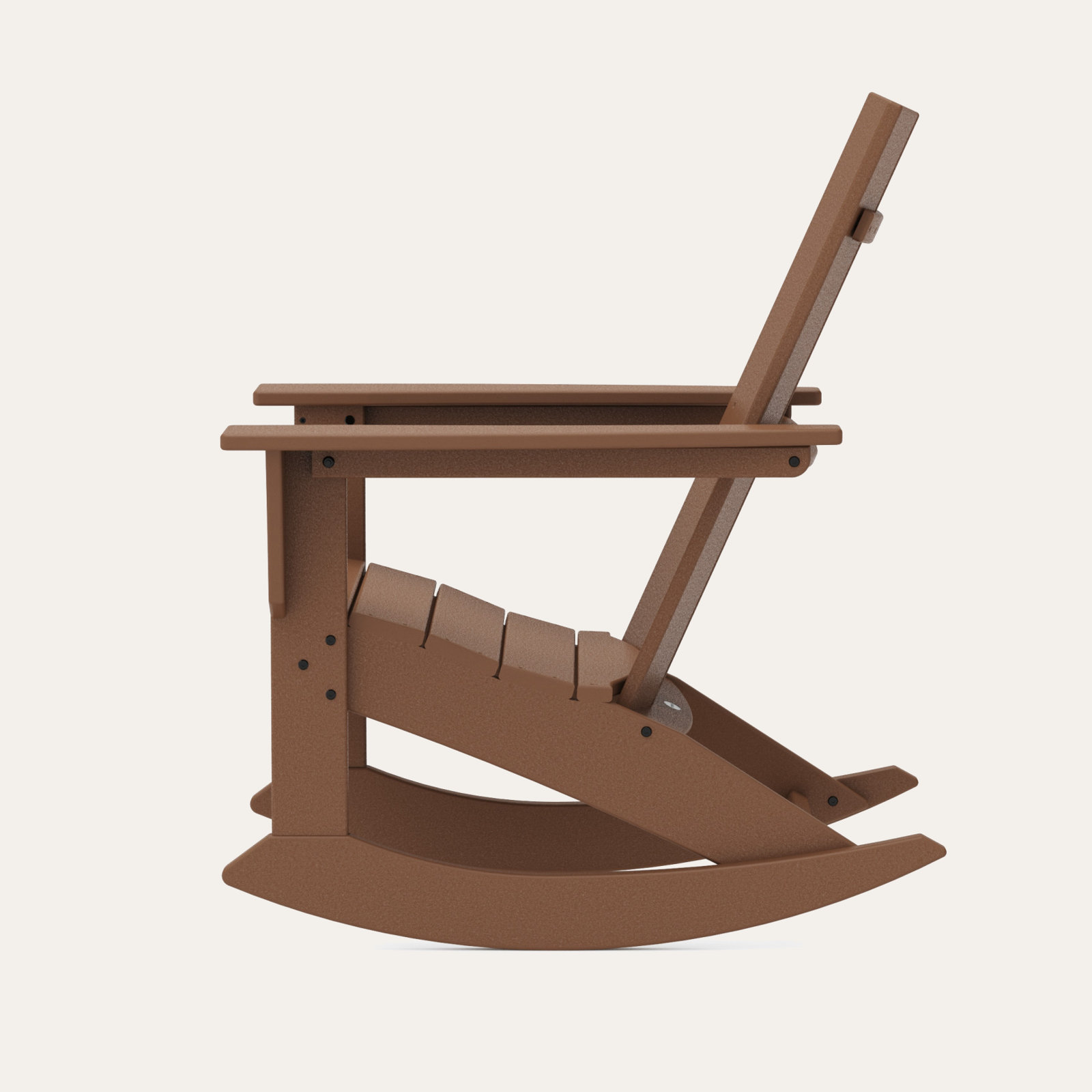 POLYWOOD® Modern Rocking Adirondack Chair, Teak