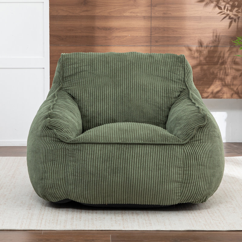 Fauteuil à billes pour adultes, Green Corduroy