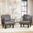 Upholstered 3-in-1 Convertible Linen Sleeper Chair-290573187