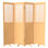 6 Ft. Tall Adjustable Shutter Room Divider Natural 6 Panel