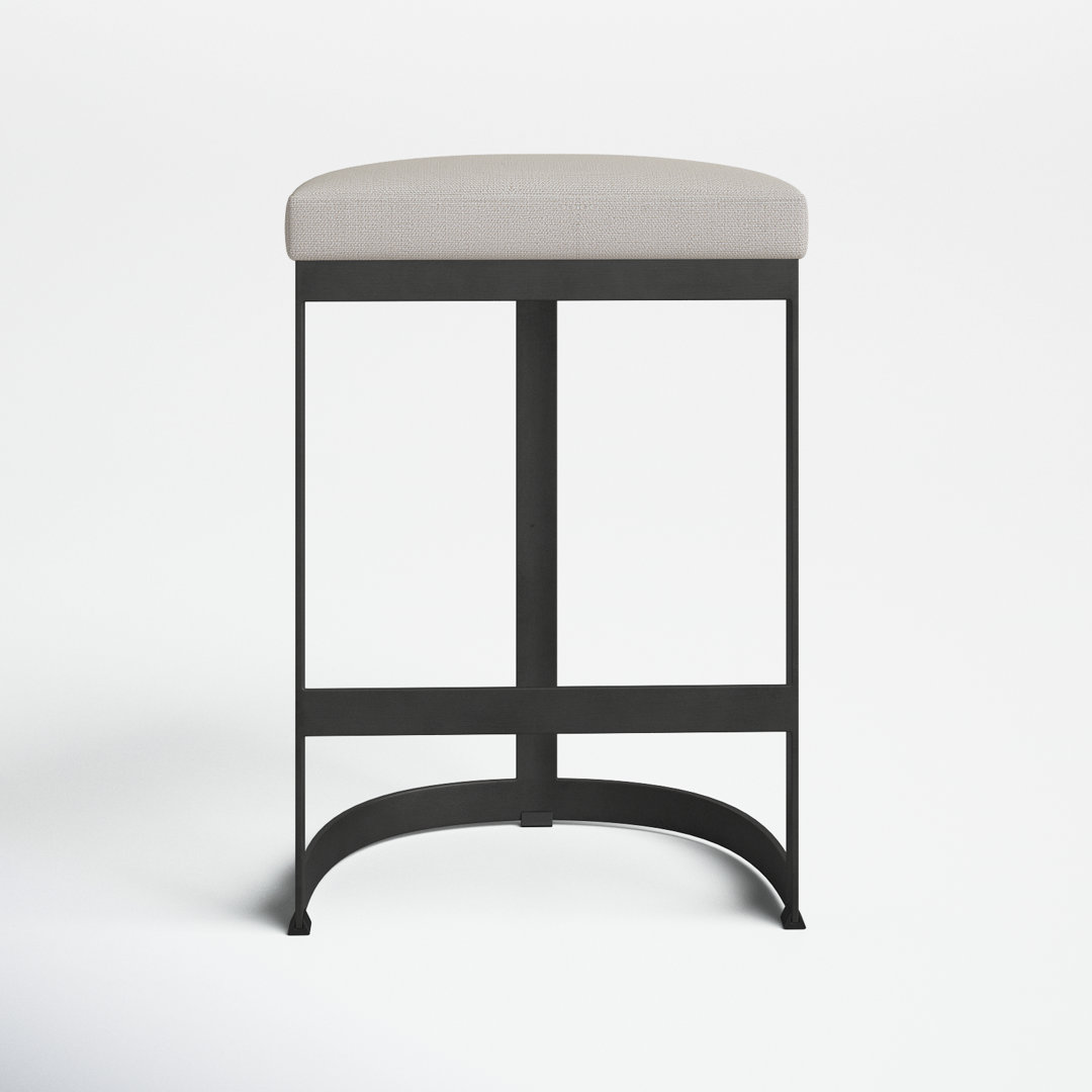 Fleta Upholstered Counter Stool with Metal Frame Joss & Main 