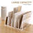 Acrylic Desk File Organizer Holder, 5 Upright Clear Desktop Mails Sorter Document Magazine Storage Organization Letter Folder Racks
