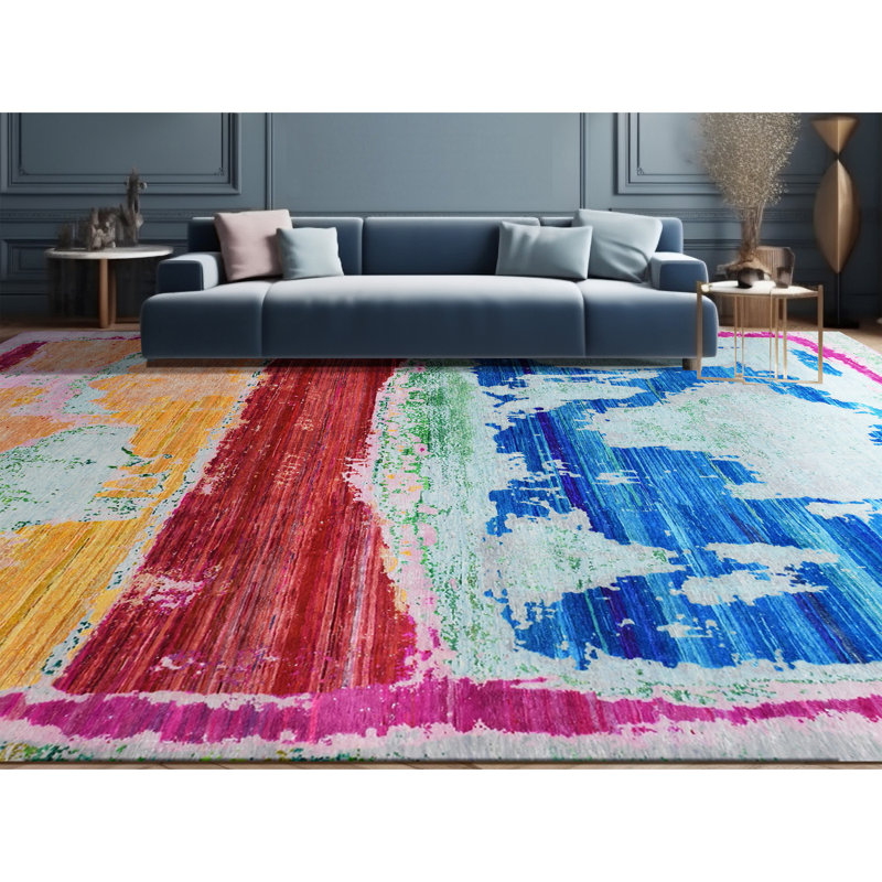 Hand Knotted Area Rug in Multi, Rectangle 9' x 12'
