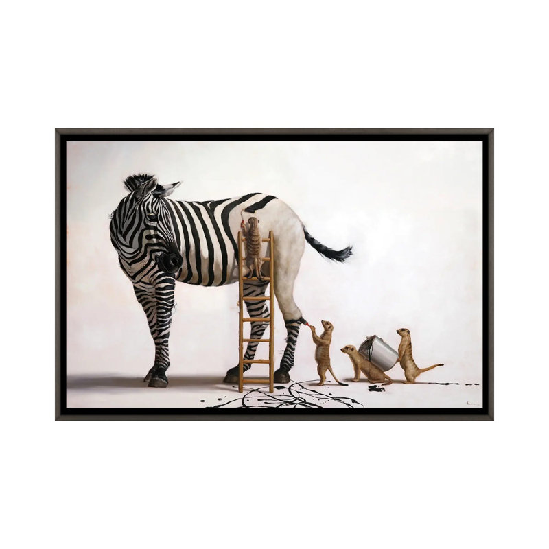 The Paint Job_1PC6, Dark Rustic Wood Floater Framed, 26" H x 40" W