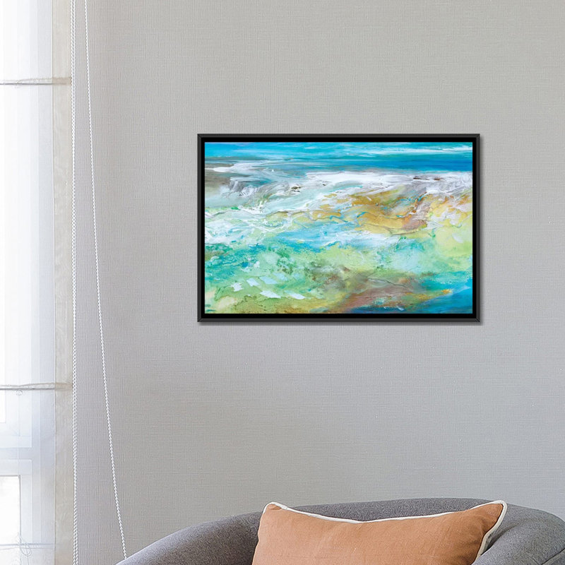 Tide Pool by Sheila Finch - Wrapped Canvas Gallery-Wrapped Canvas Giclée, 18" H x 26" W x 1.5" D, Black Framed Canvas, No Mat