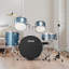 Ensemble de batterie, ensembles de batterie pour enfant de 22 pièces 5 pièces, ensemble de batterie pour débutant avec trône réglable, cymbale et baguettes, ensemble d'instruments de batterie d'apprentissage musical pour débutants, adolescents et étudiants (bleu gravier)