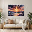 «Coastal Coastal Sunset Panorama», art mural en métal mauve-846511529